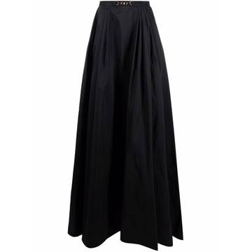 floor-length flared skirt