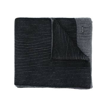 ribbed contrast knitted scarf