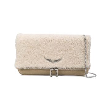 Rock shearling shoulder bag