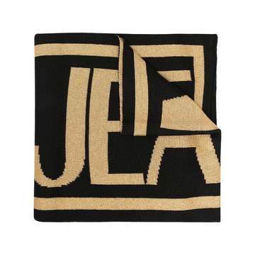 intarsia-knit logo scarf