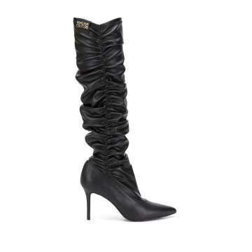 ruched pointed boots