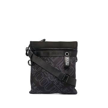 logo print messenger bag