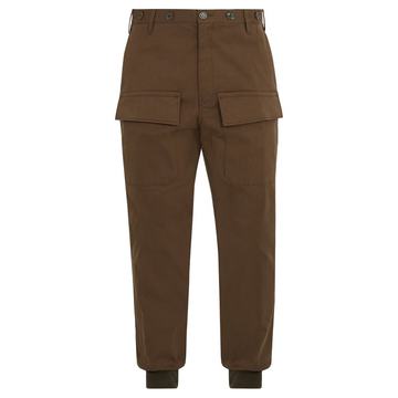 Relaxed-leg cotton cargo trousers