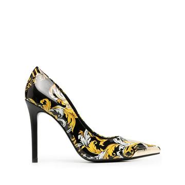 baroque print pumps