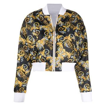 baroque-print reversible bomber jacket