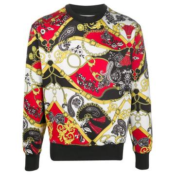 baroque print sweatshirt