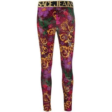 Baroque-print leggings