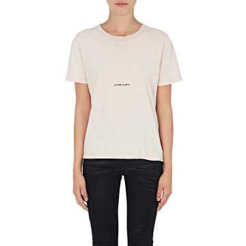 "Saint Laurent" Distressed Cotton T-Shirt