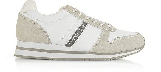 Stella White Nylon and Suede Women's Sneakers展示图