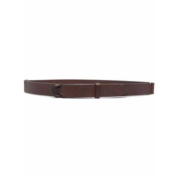 buckled leather belt