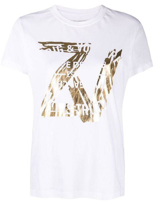 metallic logo T-shirt展示图