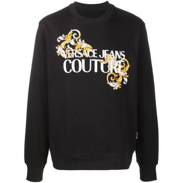 logo baroque print sweatshirt