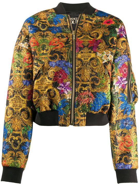 floral-print bomber jacket展示图