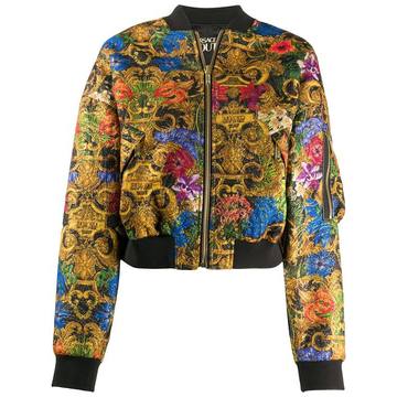 floral-print bomber jacket