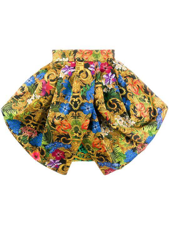 ruffled baroque print skirt展示图