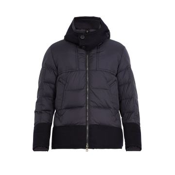 Dominique contrast-trim quilted down jacket