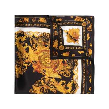 Barocco-print silk scarf