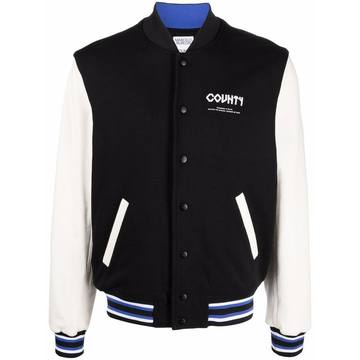 logo-embroidered varsity jacket