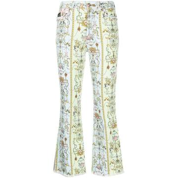 Tuileries-print cropped jeans