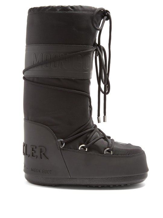 X Moon Boot® leather-trimmed aprés-ski boots展示图