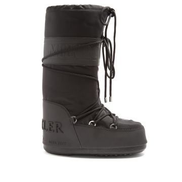 X Moon Boot® leather-trimmed aprés-ski boots