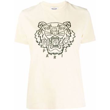 embroidered-tiger cotton T-shirt