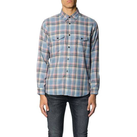 Saint Laurent Cotton Blend Shirt With Check Print展示图