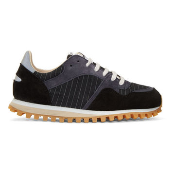 Navy Marathon Trail Pinstripe Sneakers