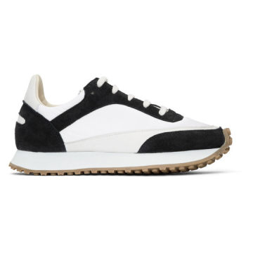 White & Black Tempo Low Sneakers