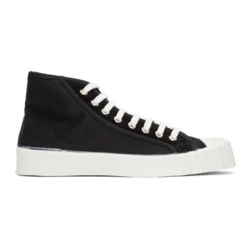 Black & White Special Mid Twill WS Sneakers