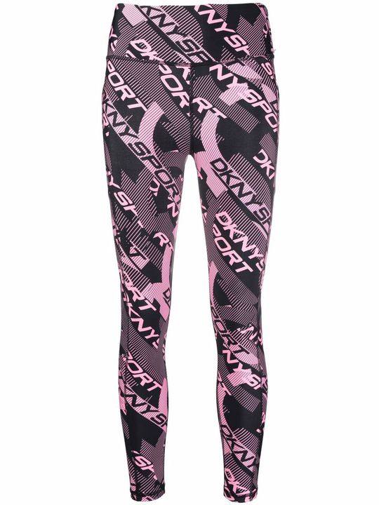 abstract logo-print leggings展示图