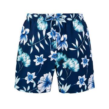 tropical printed swim trunks