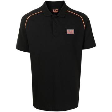 logo-patch polo shirt