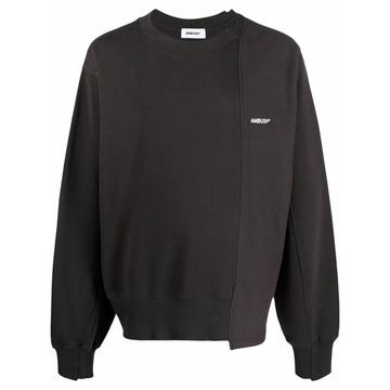 logo-embroidered panelled sweatshirt