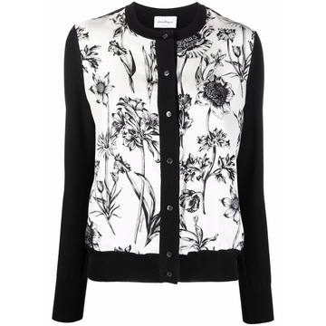 floral-print button-fastening cardigan