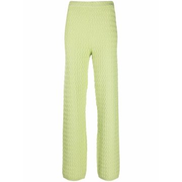 zig-zag knitted flared trousers