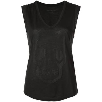 skull print tank top