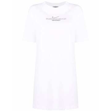 Swoosh-logo T-shirt dress