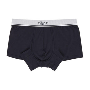 Navy Micromodal Playful Trunk Boxers