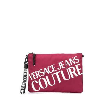 contrast logo clutch