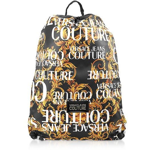 Barocco Printed Nylon Drawstring Backpack展示图