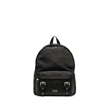 double buckle logo backpack