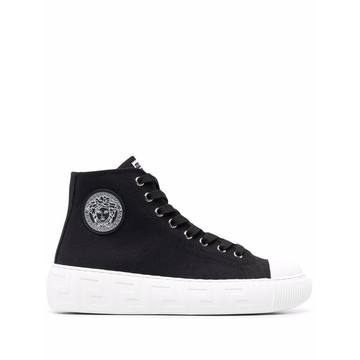 logo patch hi-top sneakers