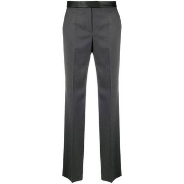 high-waisted straight-leg trousers