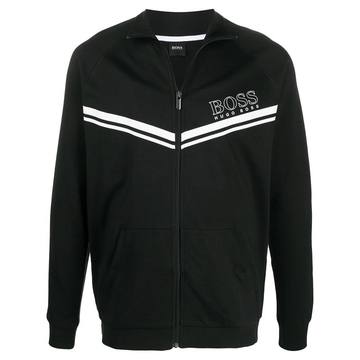 logo-print zip jacket