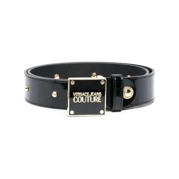 Versailles-print patent leather belt