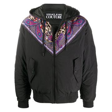 paisley print hooded jacket