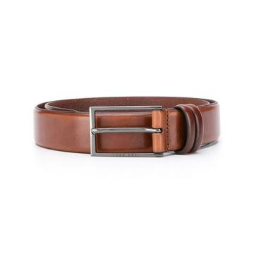 engraved logo buckle belt