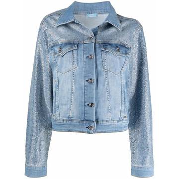 sequinned denim jacket