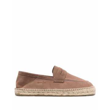 Hamptions suede penny loafers